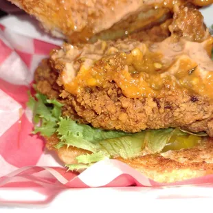 a fried chicken sandwich