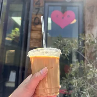 Iced oat milk lavender latte