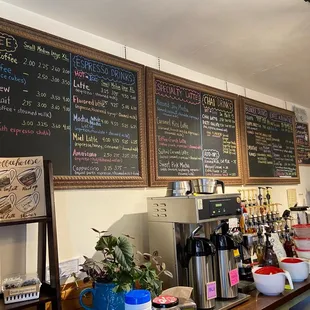 menus on the wall