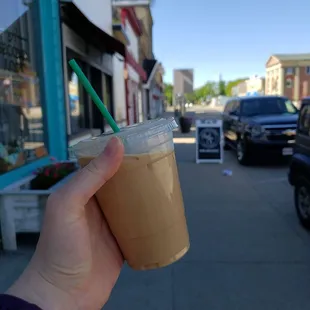 Delicious iced vanilla latte!