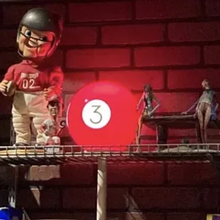 a man with a red ball