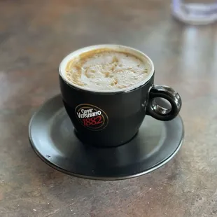 The cappuccino came with a duck design in the foam!