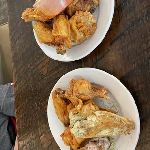 Dry ranch and hot wings