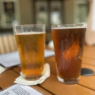 Draft beers on tap