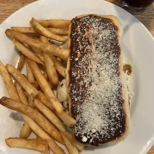 Eggplant Panini and fries!