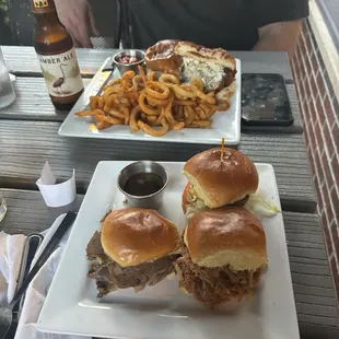 Pulled Pork Slider, Prime Rib Slider, Cheeseburger Slider