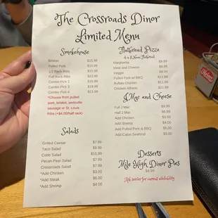 Limited lunch/dinner