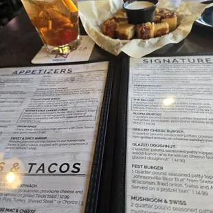 Cheese curds &amp; ol fashioned