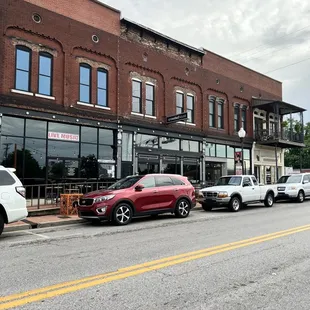 a row of parked cars