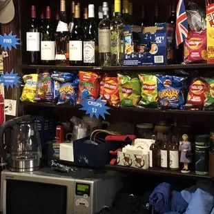 Beginning of menu:  Crisps: $2.00.  End of menu.