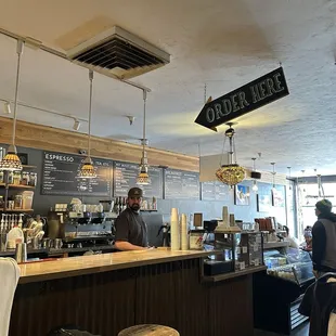 Order area and coffee pick up spot