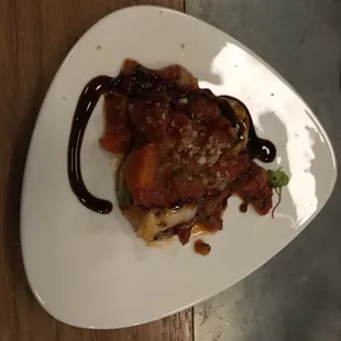 a plate of food on a table