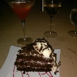 Delicious black forest cake.