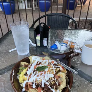 Chilaquiles at The Crowned Egg.