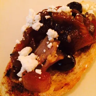 Duck crostini