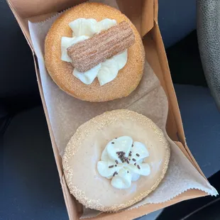 Churro donut &amp; pumpkin pie donut