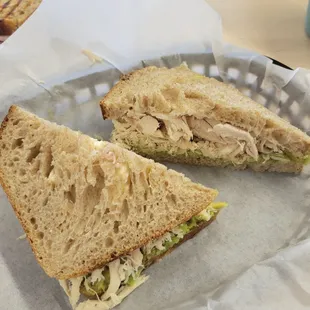 Chicken and avocado on sourdough