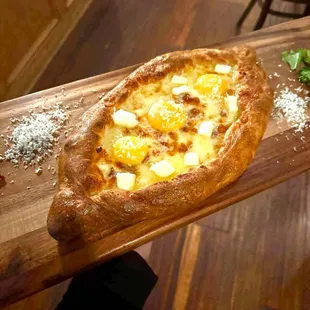 Cali style khachapuri with mozzarella , feta and delicious dough