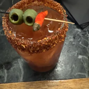 Their version of a michelada called boom clap