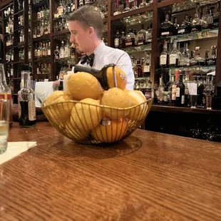 a bartender at a bar