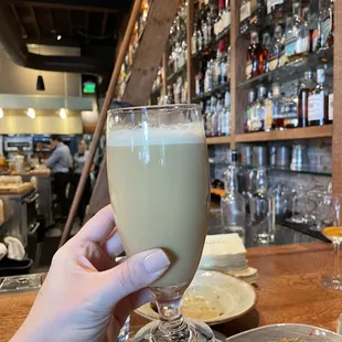 Cold brew coffee with milk