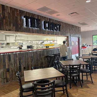 Dining room with open kitchen