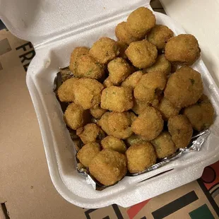 Okra (fried hard)