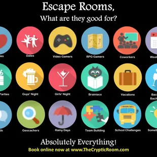 What are escape rooms good for?