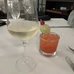 Decoy Sauvignon Blanc, raspberry smoked margarita