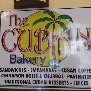 a sign for the restaurant