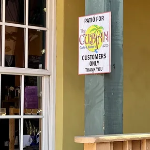 Private seating outdoors