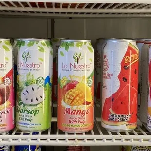 a refrigerator full of drinks