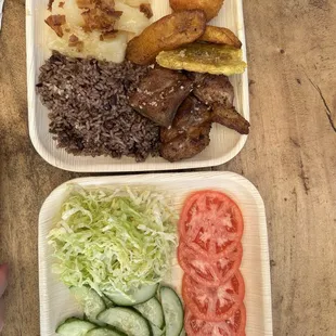 Cuban combo and house salad (how they do it in Cuba)