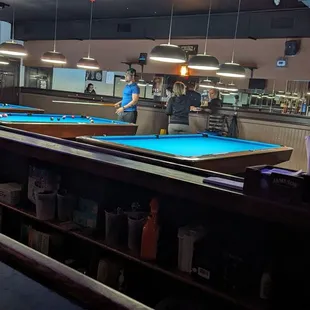 The pool tables