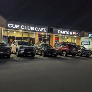 Front of Cue Club Cafe