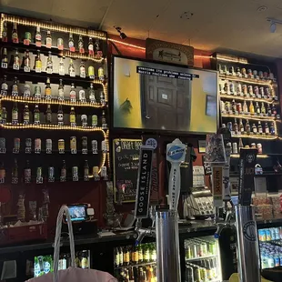 Bar and beer options (order by the number)