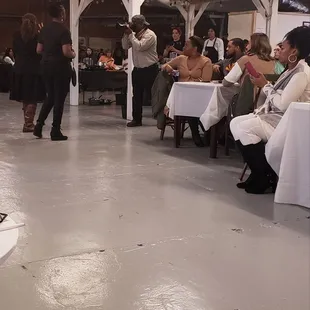 The show is starting... hostesses up front