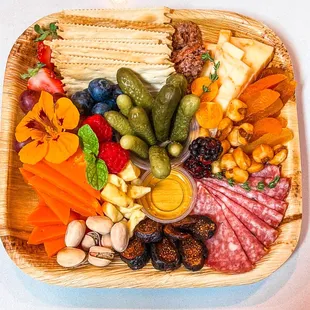 Two and One Cheese and Charcuterie Board