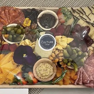 Three and Two Cheese and Charcuterie Board