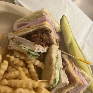a sandwich and french fries