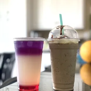 Matcha Mint Chip Ghiacciato &amp; Mermaid Lemonade