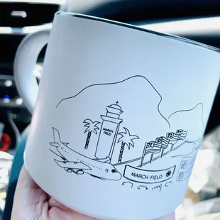 Moreno Valley mug with the March air base on it