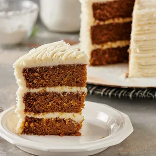 a slice of carrot cake