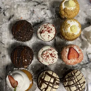 a variety of cupcakes