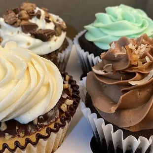 Chocolate Peanut Butter, Chocolate Mint Toffee Crunch, German Chocolate Fusion