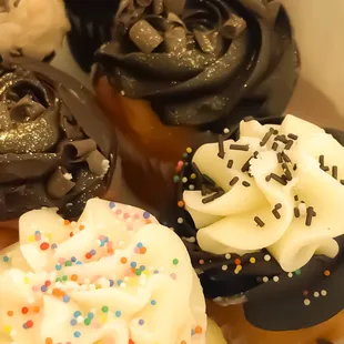 Special delivery cupcakes for the birthday girl .