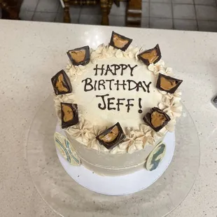 a birthday cake on a plate