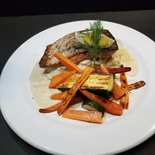 a plate of food on a table