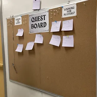 Quest Board - I love it that it is called Quest Board.