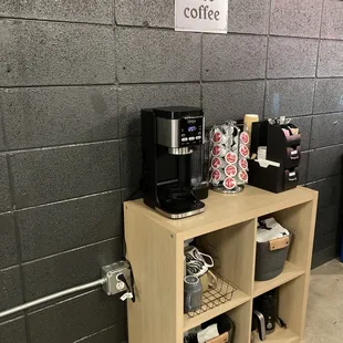Coffee station.